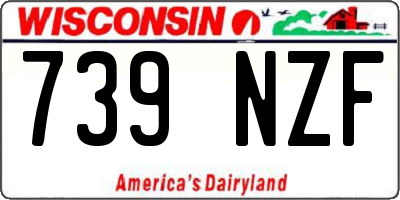 WI license plate 739NZF
