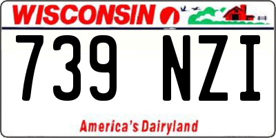 WI license plate 739NZI
