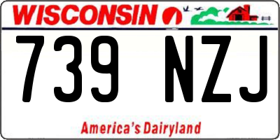 WI license plate 739NZJ