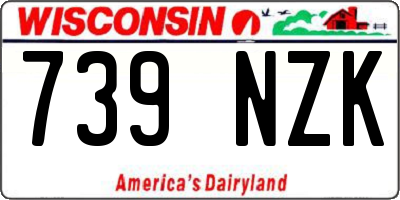 WI license plate 739NZK