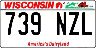 WI license plate 739NZL