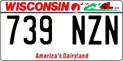 WI license plate 739NZN