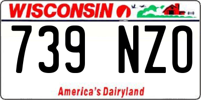 WI license plate 739NZO