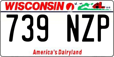 WI license plate 739NZP