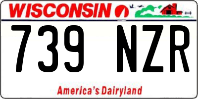 WI license plate 739NZR