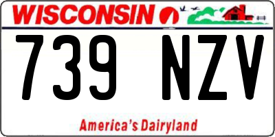 WI license plate 739NZV