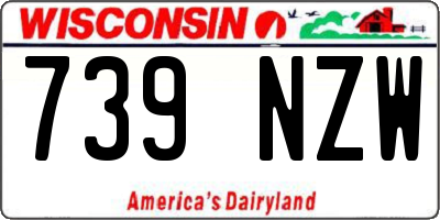 WI license plate 739NZW