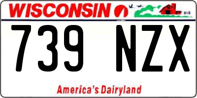 WI license plate 739NZX