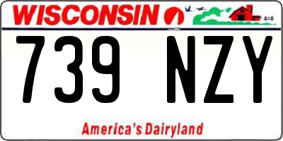 WI license plate 739NZY