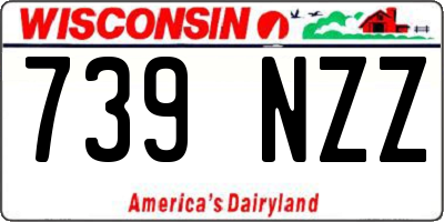 WI license plate 739NZZ