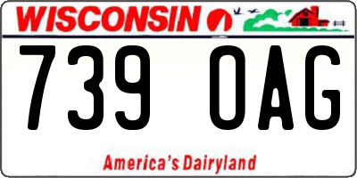 WI license plate 739OAG