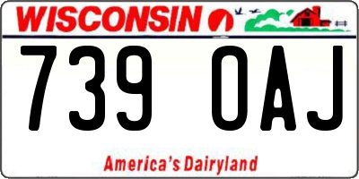 WI license plate 739OAJ