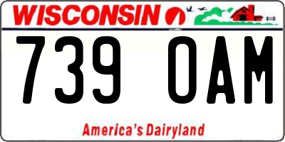 WI license plate 739OAM