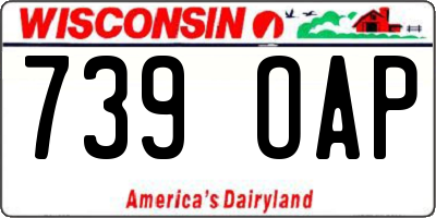 WI license plate 739OAP
