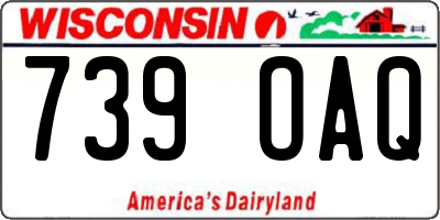 WI license plate 739OAQ