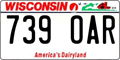 WI license plate 739OAR