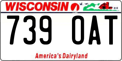 WI license plate 739OAT