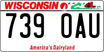 WI license plate 739OAU