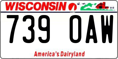 WI license plate 739OAW