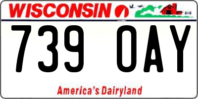 WI license plate 739OAY