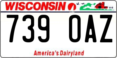 WI license plate 739OAZ