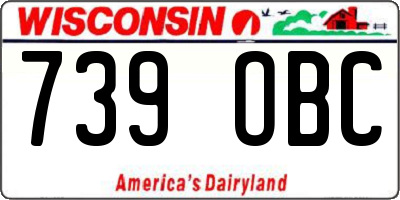WI license plate 739OBC