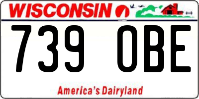 WI license plate 739OBE