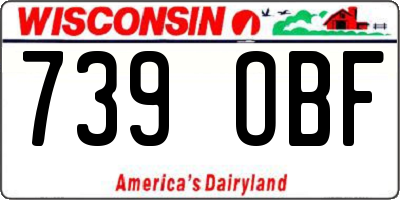 WI license plate 739OBF