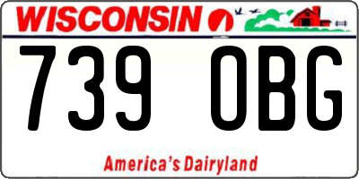 WI license plate 739OBG