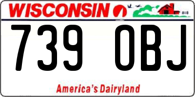 WI license plate 739OBJ