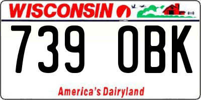 WI license plate 739OBK