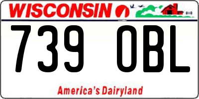 WI license plate 739OBL