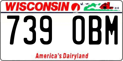 WI license plate 739OBM