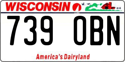 WI license plate 739OBN