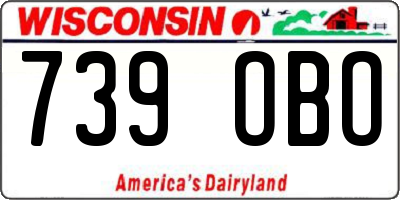 WI license plate 739OBO