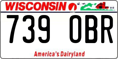 WI license plate 739OBR