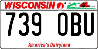 WI license plate 739OBU