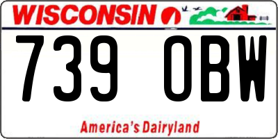 WI license plate 739OBW