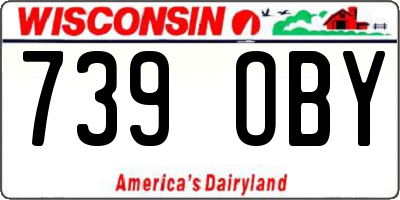WI license plate 739OBY