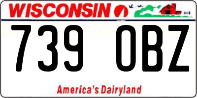WI license plate 739OBZ