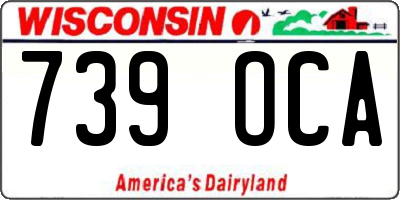 WI license plate 739OCA