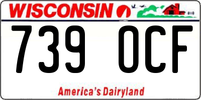 WI license plate 739OCF