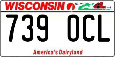 WI license plate 739OCL