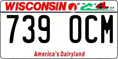 WI license plate 739OCM