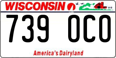 WI license plate 739OCO