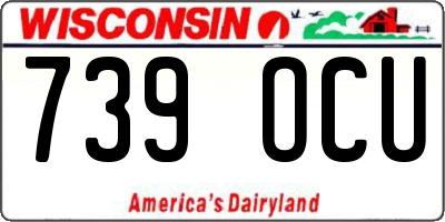 WI license plate 739OCU