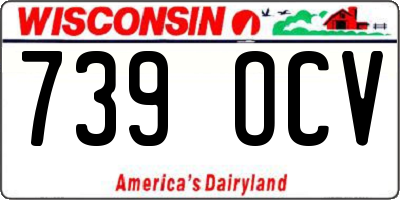 WI license plate 739OCV