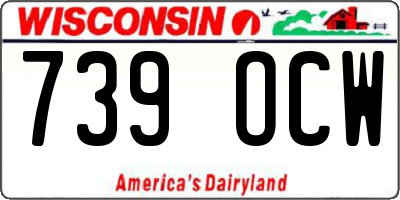 WI license plate 739OCW