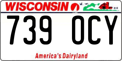 WI license plate 739OCY