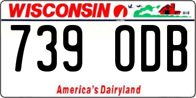 WI license plate 739ODB
